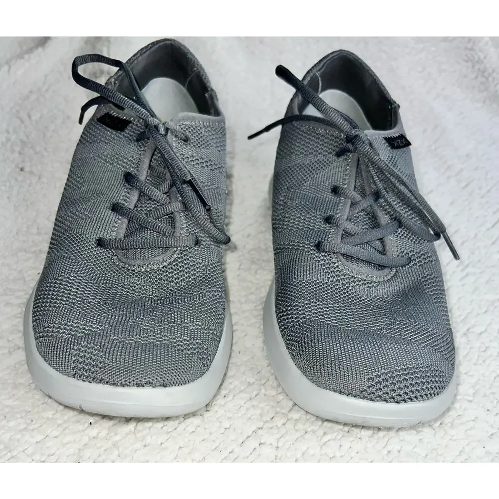 Kizik Madrid Eco-Knit Shoes Gray Hands Free Lightweight Sneakers - sz 10.5M - T7